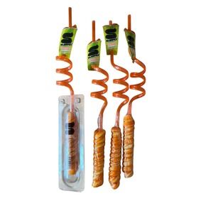 7 Eleven Slurpee Mandarin Orange Candy Twist Swirl Straws‎ Set Of 4